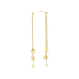 Boucles ZAG en acier doré 880J1373