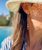 Boucles ZAG en acier doré 880J1373