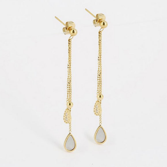Boucles ZAG en acier doré sel18542-01wht