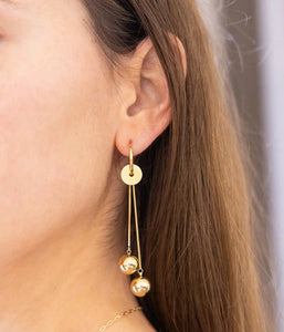 Boucles d'oreilles ZAG Portman en acier doré