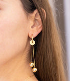 Boucles d'oreilles ZAG Portman en acier doré