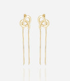 Boucles d'oreilles ZAG Bretzel en acier doré