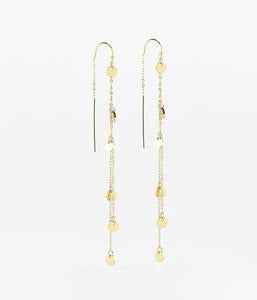 Boucles d'oreilles ZAG Confettis en acier doré
