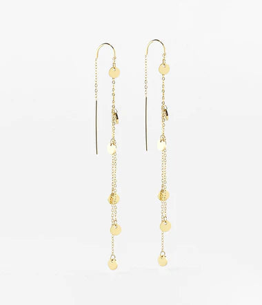 Boucles d'oreilles ZAG Confettis en acier doré