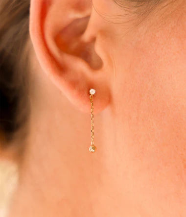 Boucles d'oreilles ZAG Thaumas en acier doré