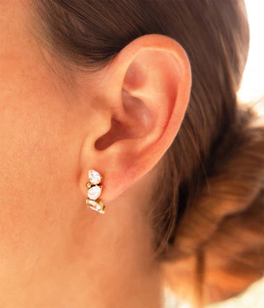 Boucles d'oreilles ZAG Cosia en acier doré