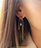 Boucles créoles Kaëlle en acier doré