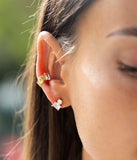 Boucles Zag Enea en acier doré
