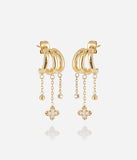 Triples Boucles d'oreilles ZAG Cristina en acier doré (3 anneaux pour 1 seul perçage)