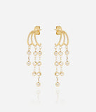 Triples Boucles d'oreilles ZAG Teresa en acier doré (3 anneaux pour 1 seul perçage)