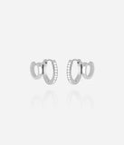 Boucles d'oreilles doubles ZAG Uria en acier