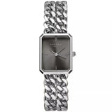 Rosefield Studio Octagon XS Double Chain acier et gris