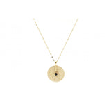 Collier ZAG en acier doré et onyx 850J403