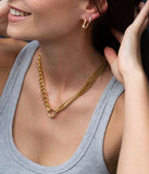 Collier ZAG Quatro en acier doré