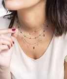 Collier ZAG Louane grenat