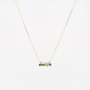 Collier ZAG coeur Brenda en acier doré