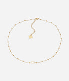 Collier ZAG Izia en acier doré avec perle de culture