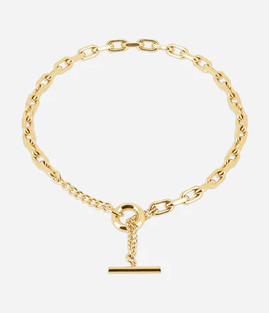 Collier ZAG Izar en acier doré