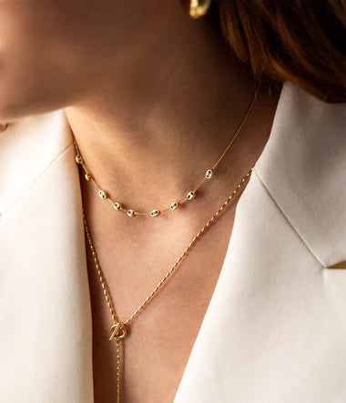 Collier ZAG Santino en acier doré