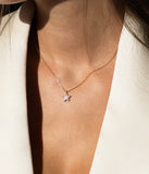 Collier ZAG étoile Caëlyne en acier doré