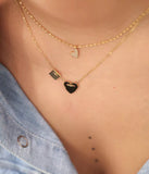 Collier Zag "amour fou" en acier doré