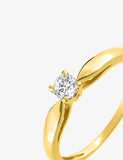 Bague solitaire en plaqué or 711-421