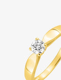 Bague solitaire en plaqué or 711-483