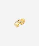 Bague Zag Themis en acier doré