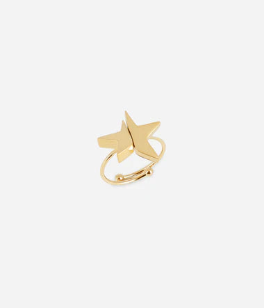 Bague ZAG Angel en acier doré