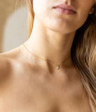 Collier ZAG Ilona avec bijoux de dos en acier doré et zirconiums