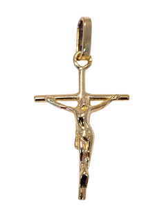 Pendentif Croix en or jaune avec Christ 9ct 465-11