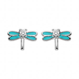 Boucles libellules bleues