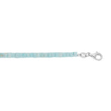 Chaine de cheville en pierres de turquoise et argent