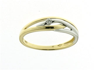 Bague en or jaune 18CT et diamant 325-57