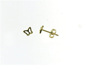 Boucles d'oreilles papillons tout or 18ct 386-154