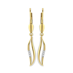 Boucles d'oreilles en or 18ct et diamants 382-126