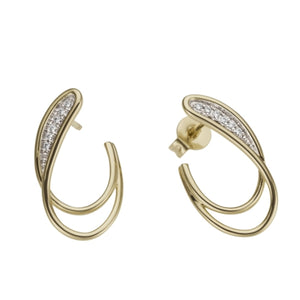 Boucles d'oreilles en or 18ct et diamants