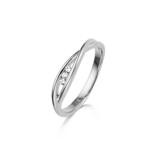 Bague en or blanc 18ct et diamants 305-174