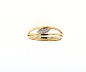 Bague or jaune 18 ct avec diamants 315-46