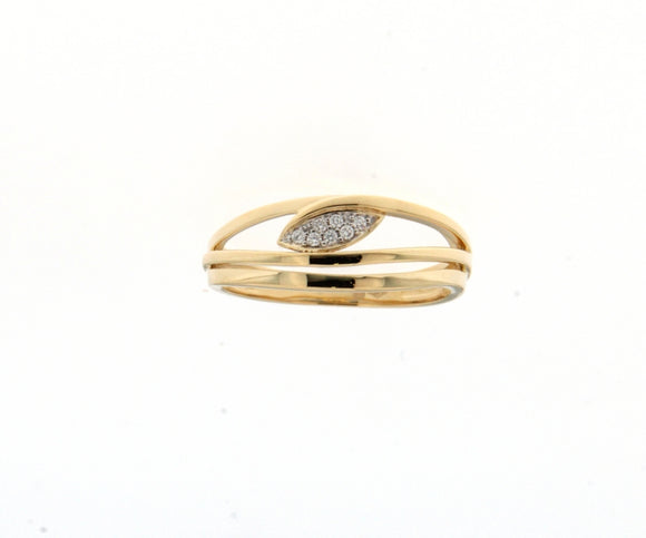 Bague or jaune 18 ct avec diamants 315-46