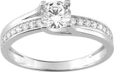 Solitaire Zirconium Or Blanc 18CT 304-61ou 304-83