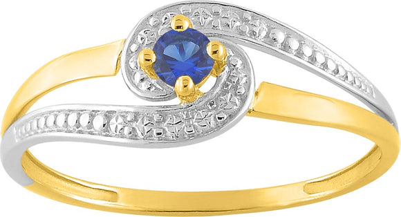 Bague en or 9ct et saphir