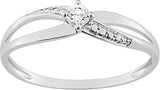 Bague en or blanc 9ct et zirconiums 401-264