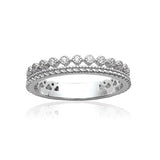 Bague en argent rhodiée et zirconium