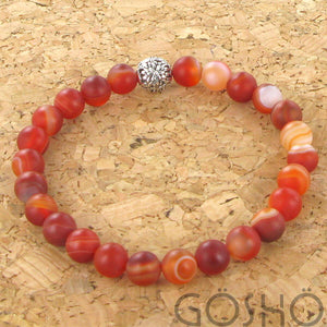 13 - Agate Rouge Rayée Mat