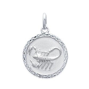 Pendentif Scorpion en argent rhodié