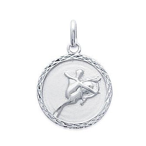Pendentif Sagittaire en argent rhodié