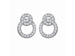 Boucles Romarine en argent et zirconium
