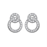 Boucles Romarine en argent et zirconium