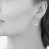 boucles d'oreilles argent et zirconium